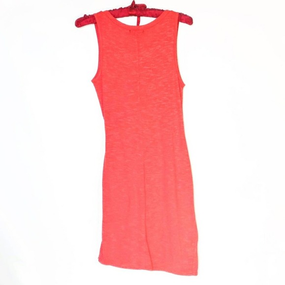 Coral T-shirt Dress W/Side Ruching Juniors M - Picture 2 of 8
